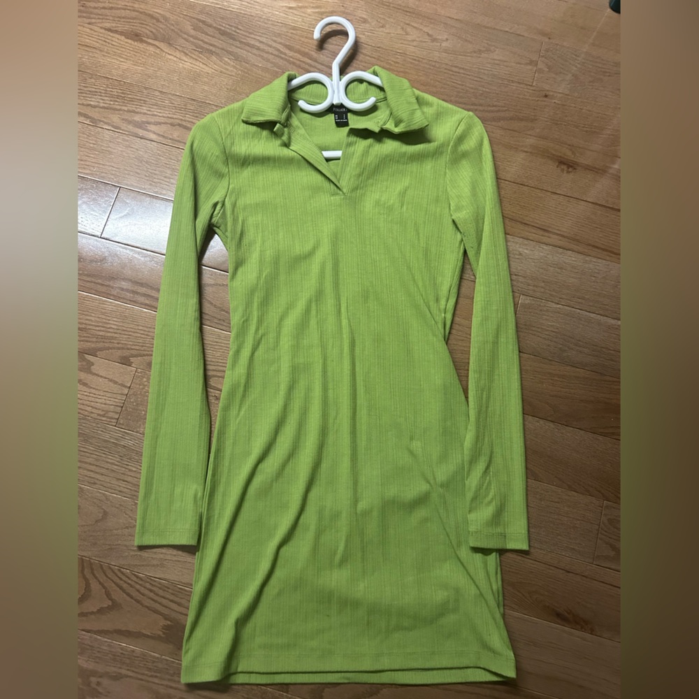 FOREVER 21 green Sleeve Green Dress